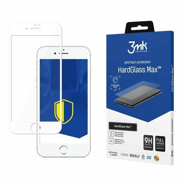 3MK HARD GLASS MAX IPHONE 7 / 8 / SE 2020 WHITE
