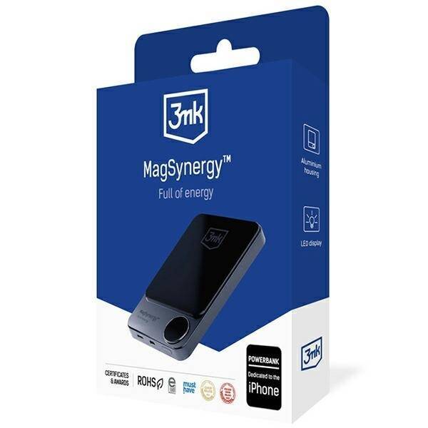 3MK MagSynergy Powerbank 10000mAh z funkcją ładowania bezprzewodowego MagSafe