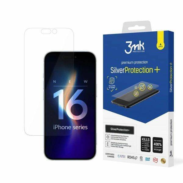 3MK SilverProtect+ iPhone 16 Pro Max 6.9" Folia Antymikrobowa montowana na mokro