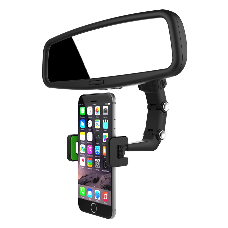 ADJUSTABLE HANDLE FOR A SMARTPHONE CAR REARVIEW MIRROR