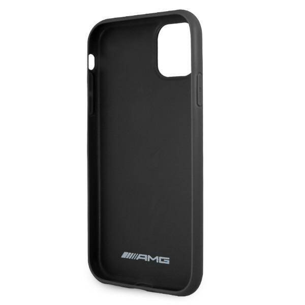 AMG AMHCN61DOLBK iPhone 11 / Xr 6,1"  czarny/black hardcase Leather Hot Stamped