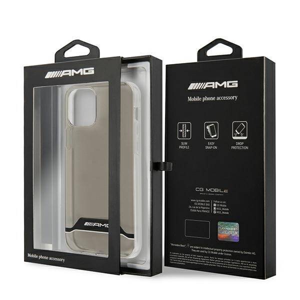 AMG AMHCP12MTCBW IPHONE 12/12 PRO TRANSPARENT/TRANSPARENT HARDCASE ELECTROPLATE BLACK & WHITE