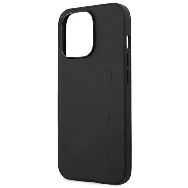 AMG AMHCP14LDOLBK iPhone 14 Pro 6,1"  czarny/black hardcase Leather Hot Stamped