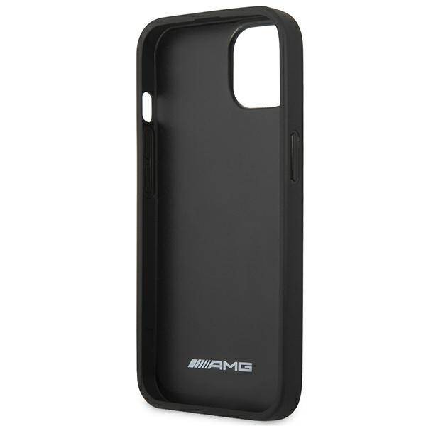 AMG AMHCP14MDOLBK iPhone 14 Plus / 15  Plus 6.7" czarny/black hardcase Leather Hot Stamped