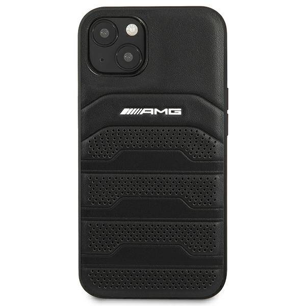 AMG AMHCP14MGSEBK IPHONE 14 PLUS / 15 PLUS 6.7 "BLACK / BLACK HARDCASE LEATHER DEBOSSED LINES