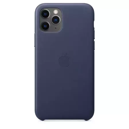 APPLE LEATHER CASE MWYG2ZM/A IPHONE 11 PRO  MIDNIGHT BLUE OPEN PACKAGE