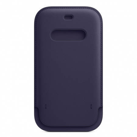 APPLE LEATHER SLEEVE CASE DEEP VIOLET IPHONE 12 / 12 PRO OPEN PACKAGE
