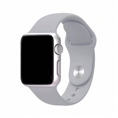 APPLE SILICONE SPORT BAND 40MM LIGHT GRAY OPEN PACKAGE