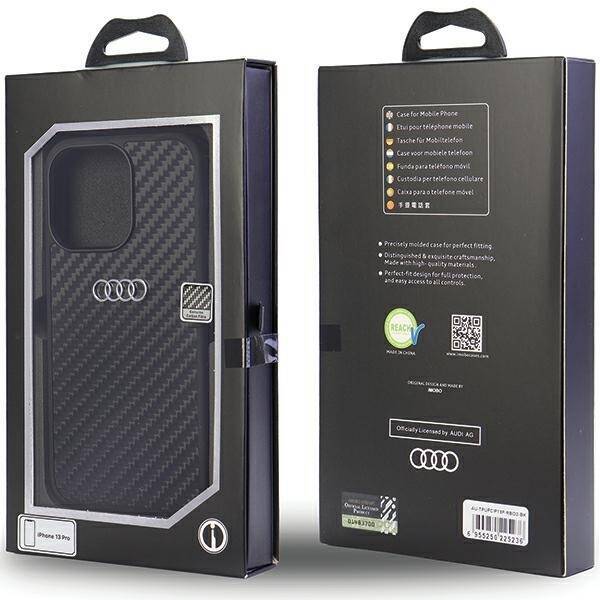 AUDI CARBON FIBER IPHONE 13 PRO/13 6.1 "BLACK/BLACK HARDCASE AU-TPUPCIP13P-R8/D2-BK