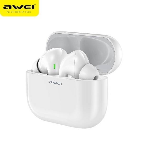 AWEI słuchawki Bluetooth 5.0 T29 TWS + stacja dokująca biały/white