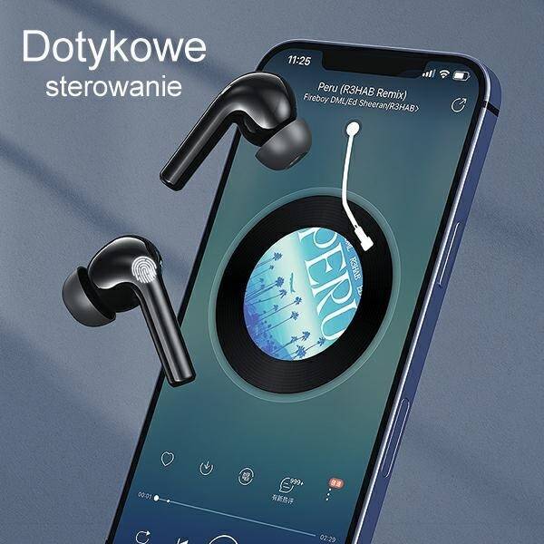 AWEI słuchawki Bluetooth 5.3 T1 Pro + stacja dokująca czarno-zielony/black-green