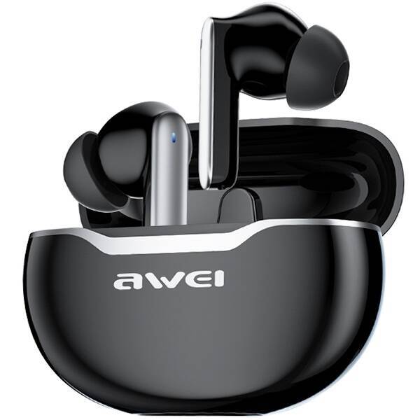 AWEI słuchawki Bluetooth 5.3 T50 TWS + stacja dokująca czarny/black