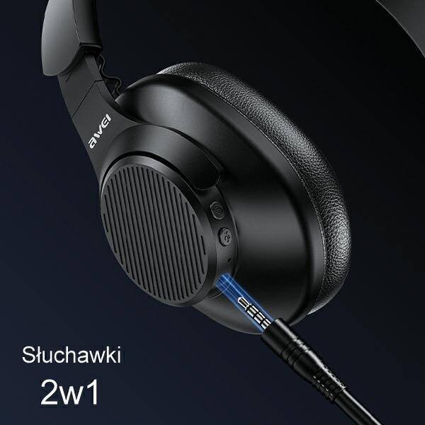 AWEI słuchawki nauszne A997 Pro ANC Bluetooth czarny/black