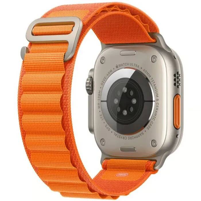 Apple Alpine Loop strap for Apple Watch 49mm Orange OPEN PACKAGE