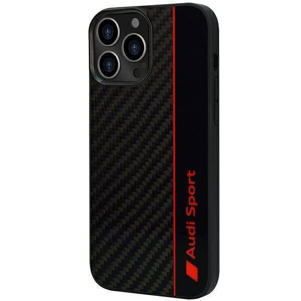 Audi Carbon Fiber Stripe iPhone 13 Pro  / 13 6.1" czarny/black hardcase AUS-TPUPCIP13P-R8/D1-BK