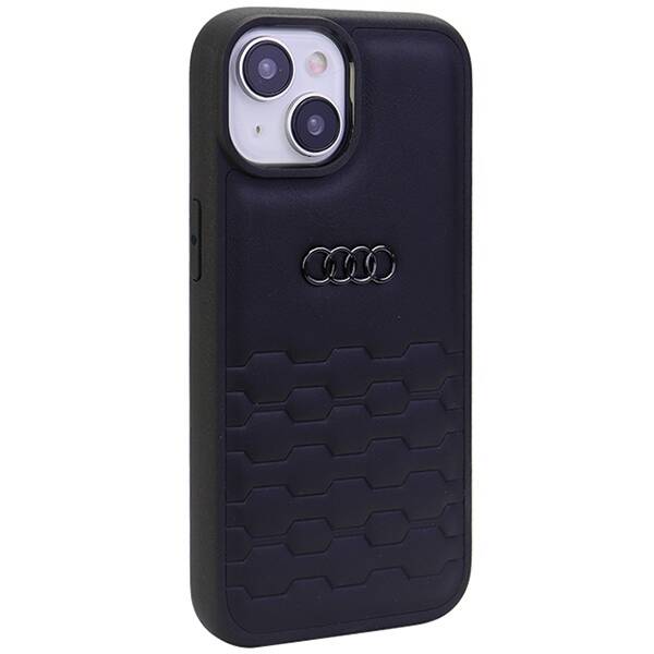 Audi GT Synthetic Leather iPhone 15 Plus  / 14 Plus 6.7" czarny/black hardcase AU-TPUPCIP15M-GT/D2-BK