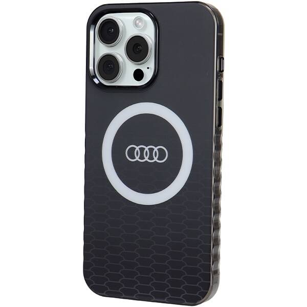 Audi IML Big Logo MagSafe Case iPhone 15 Pro Max 6.7" czarny/black hardcase AU-IMLMIP15PM-Q5/D2-BK