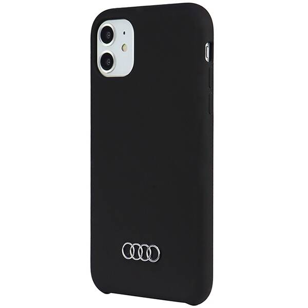 Audi Silicone Case iPhone 12/12 Pro 6.1"  czarny/black hardcase AU-LSRIP12P-Q3/D1-BK