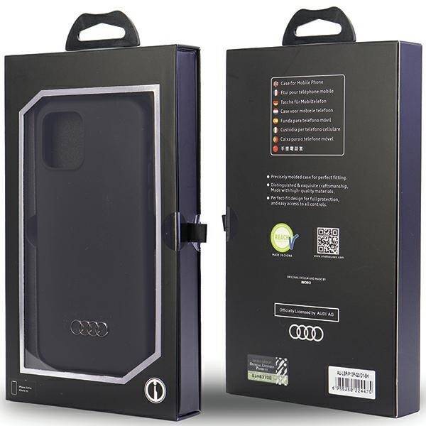 Audi Silicone Case iPhone 12/12 Pro 6.1"  czarny/black hardcase AU-LSRIP12P-Q3/D1-BK