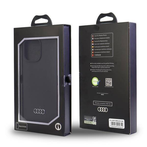 Audi Silicone Case iPhone 13 Pro Max  6.7" czarny/black hardcase AU-LSRIP13PM-Q3/D1-BK