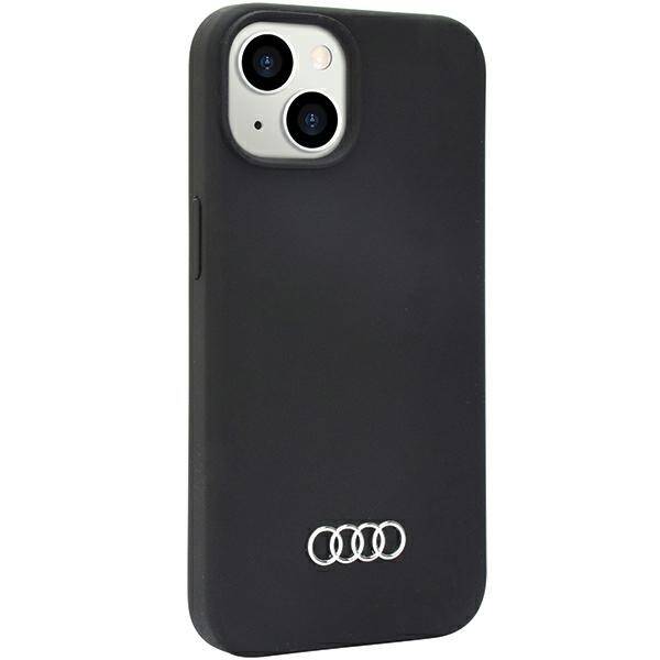 Audi Silicone Case iPhone 14 / 15 / 13  6.1" czarny/black hardcase AU-LSRIP14-Q3/D1-BK