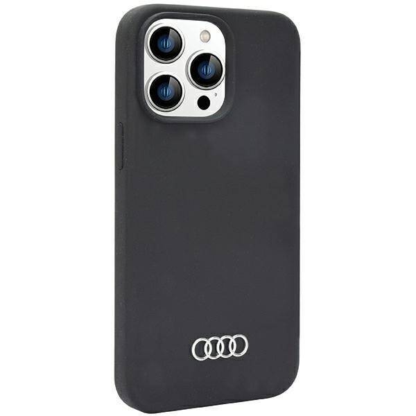 Audi Silicone Case iPhone 14 Pro Max  6.7" czarny/black hardcase AU-LSRIP14PM-Q3/D1-BK