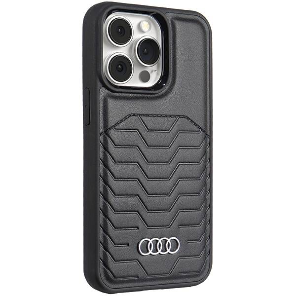 Audi Synthetic Leather MagSafe iPhone 13  Pro / 13 6.1" czarny/black hardcase AU-TPUPCMIP13P-GT/D3-BK