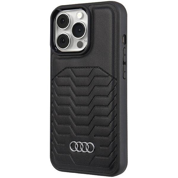 Audi Synthetic Leather MagSafe iPhone 13  Pro / 13 6.1" czarny/black hardcase AU-TPUPCMIP13P-GT/D3-BK