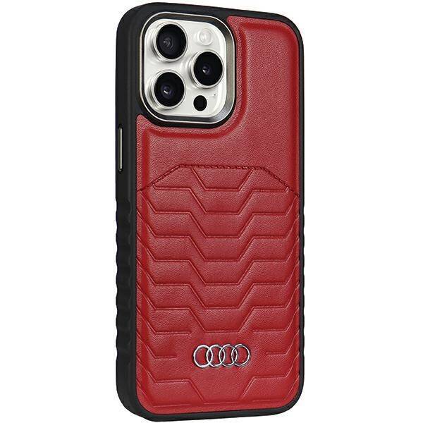 Audi Synthetic Leather MagSafe iPhone 14 Pro 6.1" czerwony/red hardcase AU-TPUPCMIP14P-GT/D3-RD