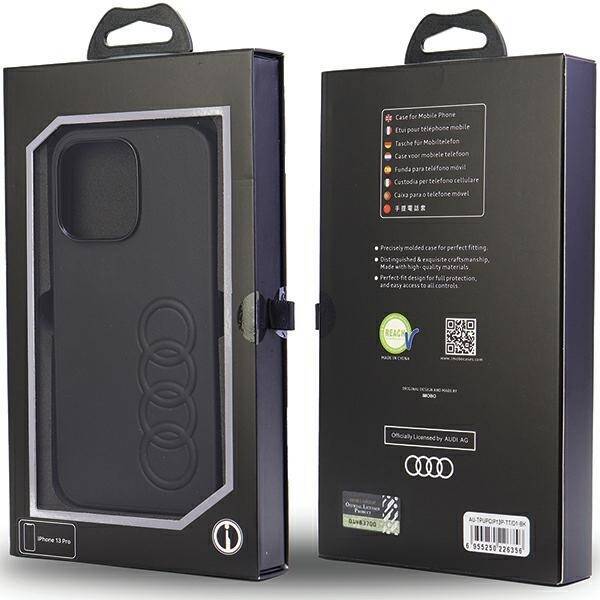 Audi Synthetic Leather iPhone 13 Pro /  13 6.1" czarny/black hardcase AU-TPUPCIP13P-TT/D1-BK