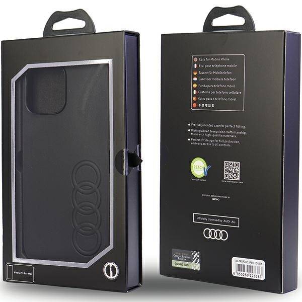 Audi Synthetic Leather iPhone 13 Pro Max  6.7" czarny/black hardcase AU-TPUPCIP13PM-TT/D1-BK