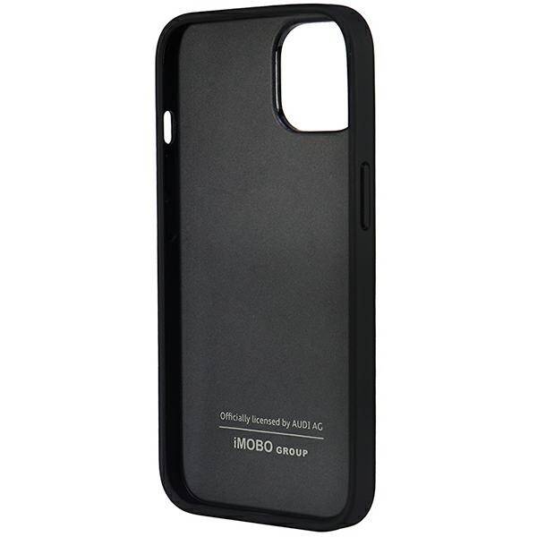 Audi Synthetic Leather iPhone 14 / 15 /  13 6.1" czarny/black hardcase AU-TPUPCIP14-TT/D1-BK