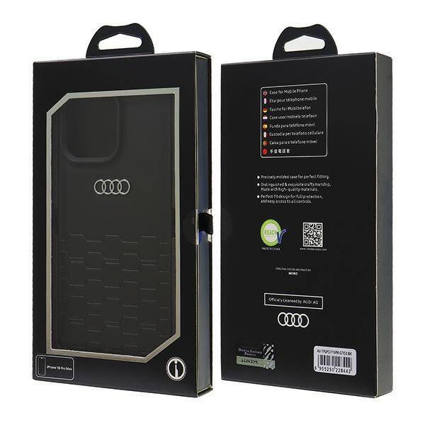 Audi Synthetic Leather iPhone 16 Pro Max 6.9" czarny/black hardcase AU-TPUPCIP16PM-GT/D2-BK