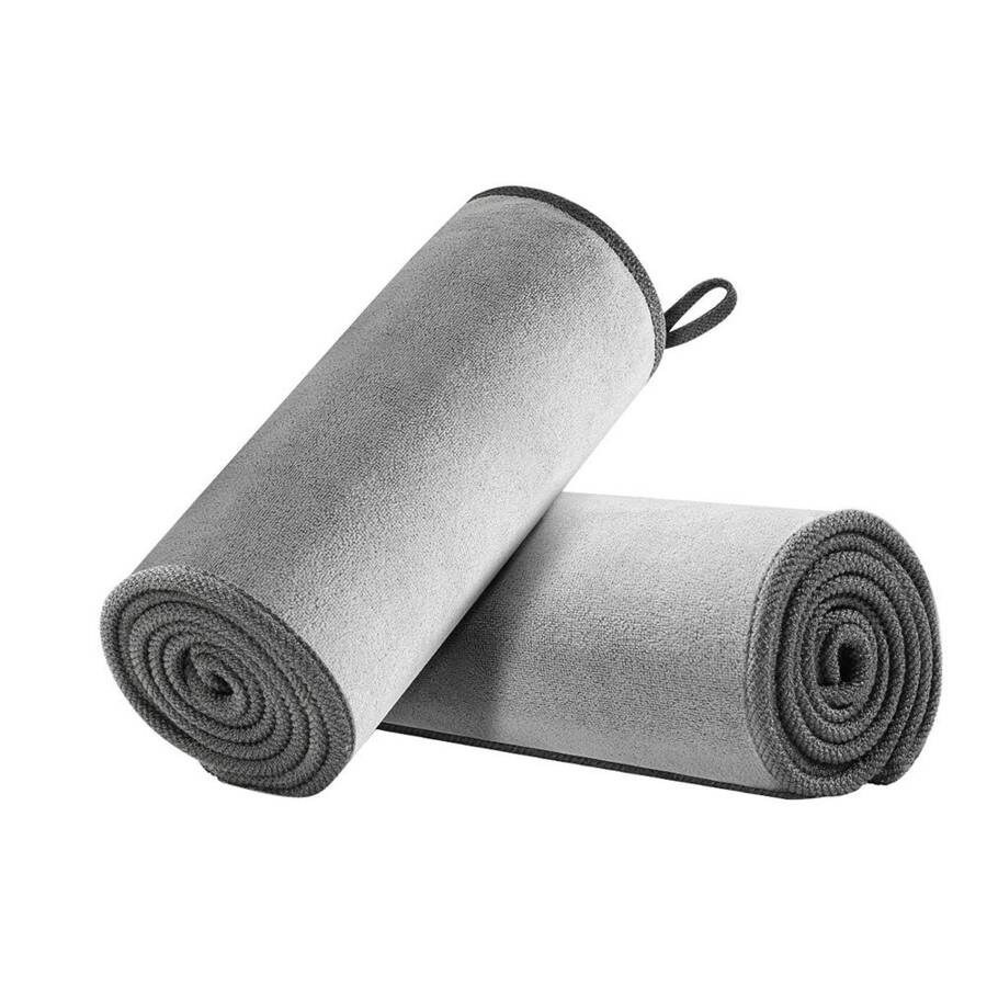 BASEUS 2X MICROFIBER CAR DRYING TOWEL MICROFIBER 40 CM X 40 CM GRAY (CRXCMJ-0G)