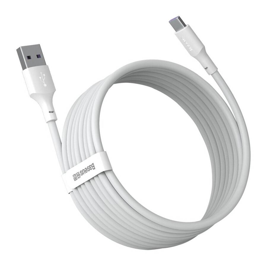 BASEUS 2X SET USB TYP C - LIGHTNING CABLE FAST CHARGING POWER DELIVERY QUICK CHARGE 40 W 5 A 1,5 M WHITE (TZCATZJ-02)