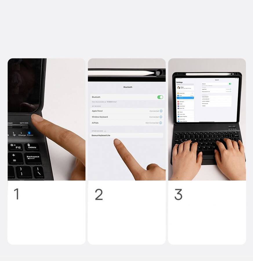 BASEUS BRILLIANCE CASE WITH KEYBOARD FOR TABLET 12.9 "BLACK (ARJK000113)