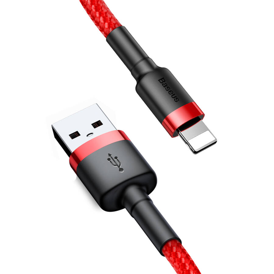 BASEUS CAFULE CABLE DURABLE NYLON CABLE USB / LIGHTNING QC3.0 2.4A 1M RED (CALKLF-B09)