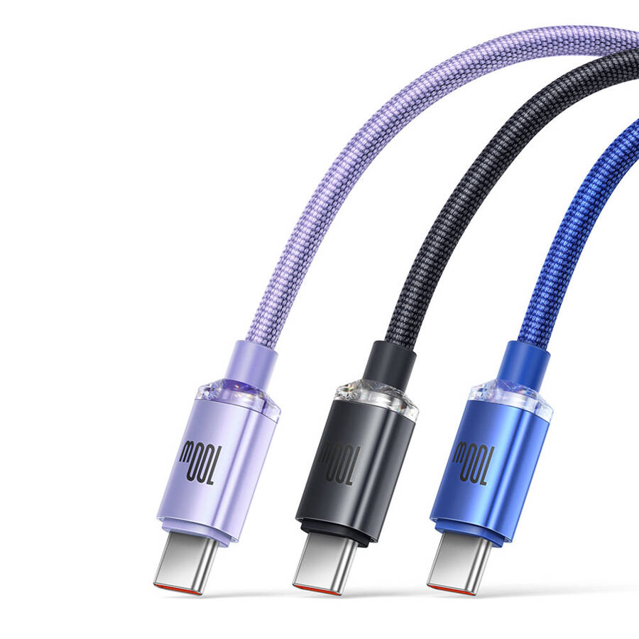 BASEUS CRYSTAL SHINE SERIES FAST CHARGING DATA CABLE USB TYPE A TO USB TYPE C100W 1,2M PURPLE (CAJY000405)