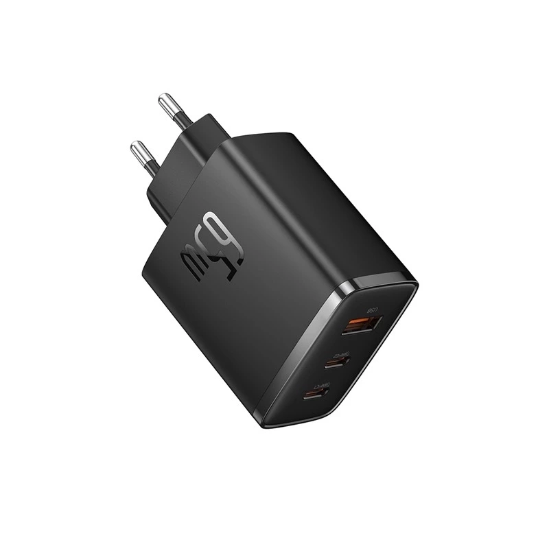 BASEUS CUBE PRO 65W GAN CHARGER 2X USB-C USB-A - BLACK