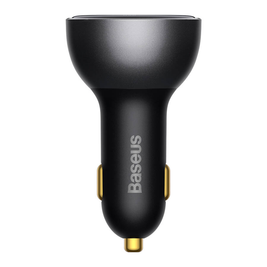 BASEUS DIGITAL DISPLAY FAST CAR CHARGER USB-A / USB-C PD3.1 140W BLACK + USB-C CABLE BASEUS SUPERIOR SERIES 5A 240W 1M BLACK (CGZX070001)