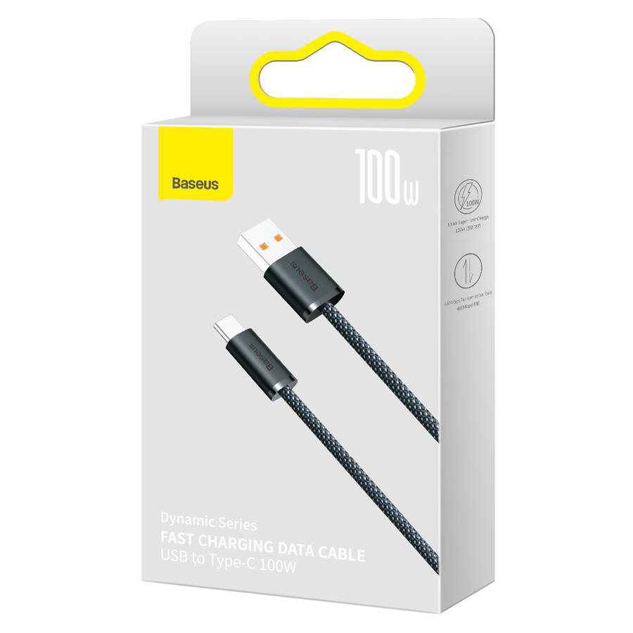 BASEUS DYNAMIC SERIES USB CABLE - USB TYPE C 100W 1M GRAY (CALD000616)