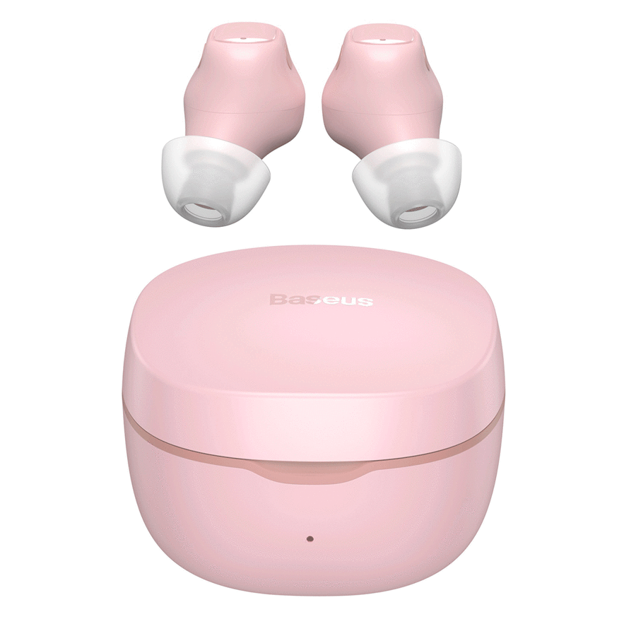 BASEUS ENCOK WM01 TWS WIRELESS IN-EAR BLUETOOTH 5.3 HEADPHONES PINK UPGRADED VERSION (NGTW240004)