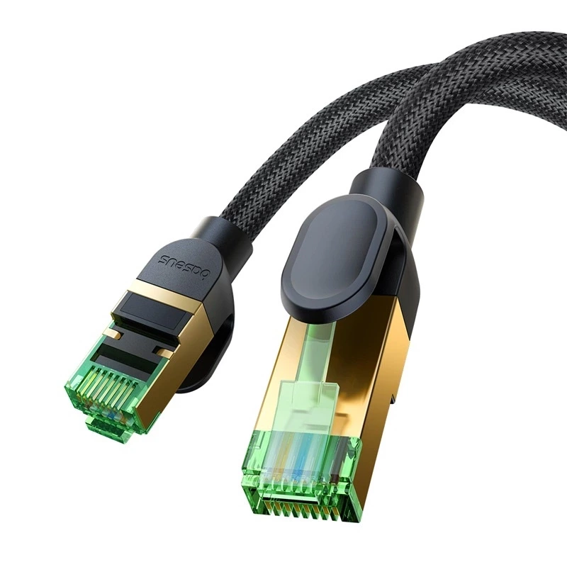 BASEUS FAST RJ45 CAT. NETWORK CABLE. 8 40GBPS 2M BRAIDED BLACK