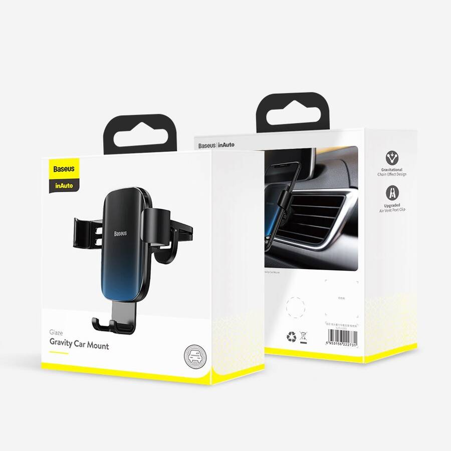 BASEUS GLAZE GRAVITY CAR MOUNT BLACK (SUYL-LG01)