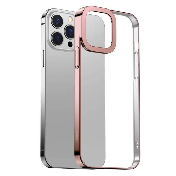 BASEUS GLITTER TRANSPARENT CASE FOR IPHONE 13 PRO (PINK)