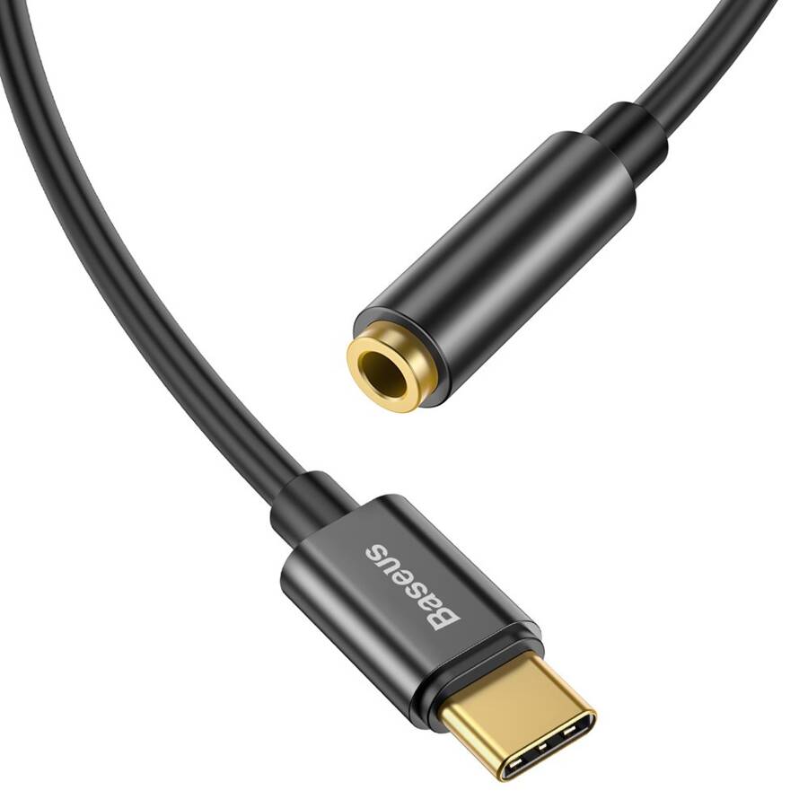 BASEUS L54 HEADPHONE ADAPTER USB-C TO 3.5MM AUDIO JACK DAC 24 BIT 48 KHZ BLACK (CATL54-01)