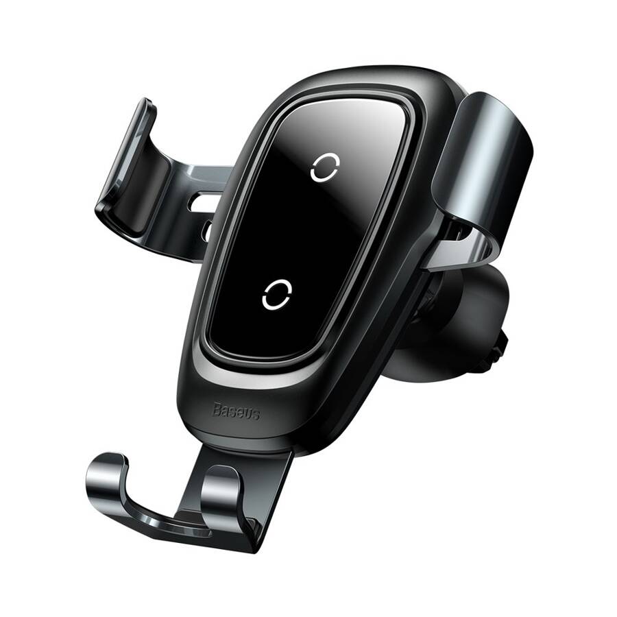 BASEUS METAL GRAVITY WIRELESS CHARGER CAR MOUNT PHONE BRACKET AIR VENT HOLDER QI CHARGER BLACK (WXYL-B0A)