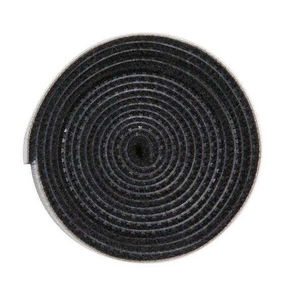 BASEUS RAINBOW CIRCLE HOOK AND LOOP STRAPS - VELCRO TAPE VELCRO CABLE ORGANIZER 1M BLACK (ACMGT-E01)