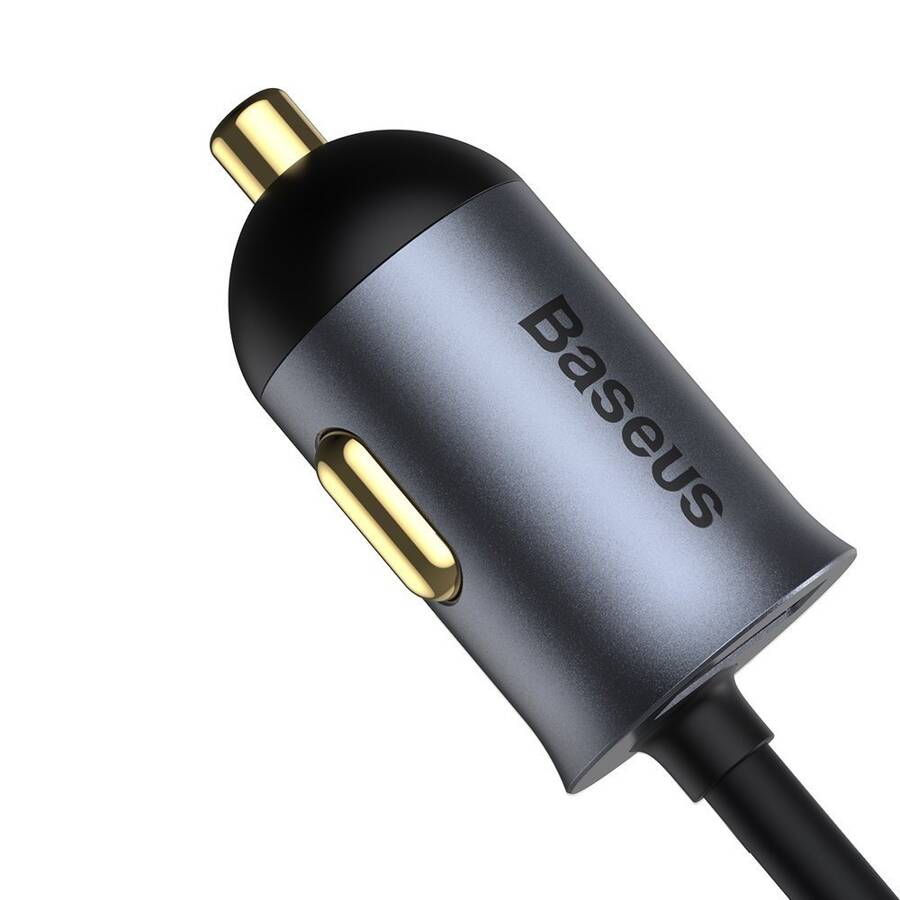 BASEUS SHARE TOGETHER 3X USB / USB TYPE C CAR CHARGER 120W PPS QUICK CHARGE POWER DELIVERY GRAY (CCBT-B0G)