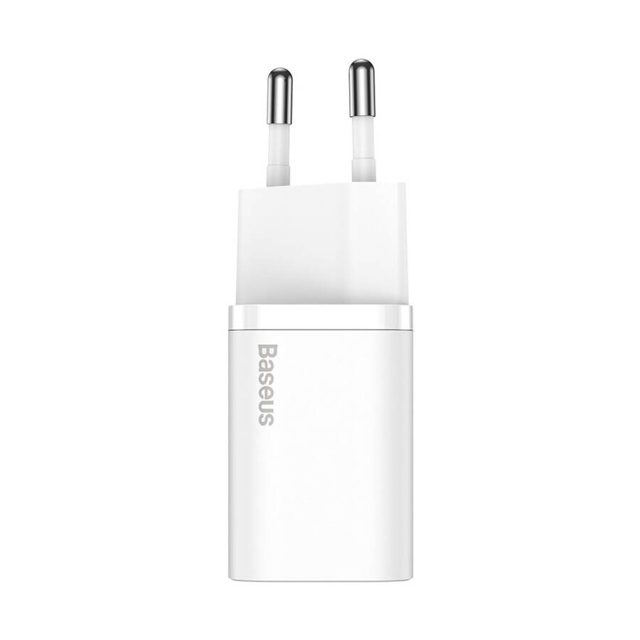 BASEUS SUPER SI 1C FAST WALL CHARGER USB TYPE C 25W POWER DELIVERY QUICK CHARGE WHITE (CCSP020102)